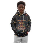 Black Nutcracker Family Christmas Kid Hoodie African American Noel Wrapped In Drip