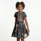 Black Nutcracker Family Christmas Kid Short Sleeve Dress African American Noel Wrapped In Drip