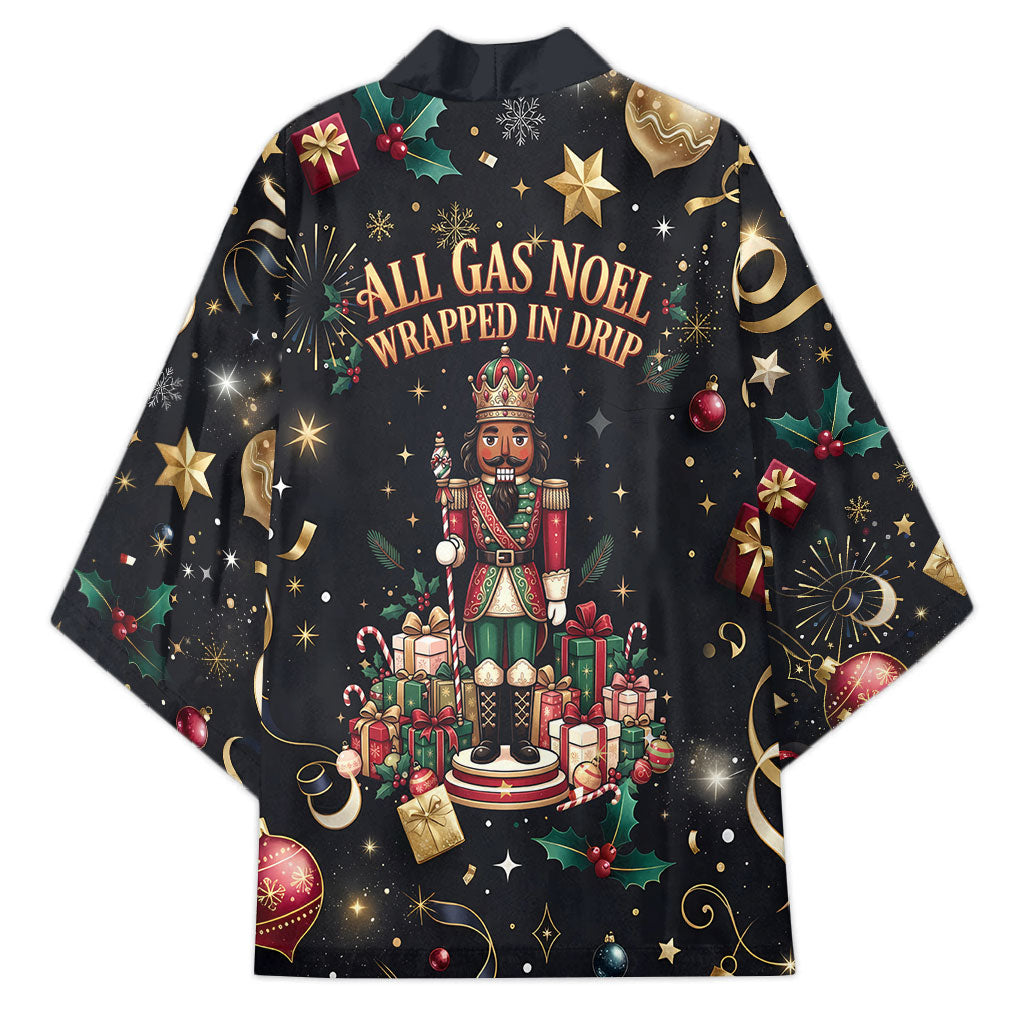 Black Nutcracker Family Christmas Kimono African American Noel Wrapped In Drip