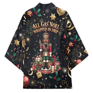 Black Nutcracker Family Christmas Kimono African American Noel Wrapped In Drip
