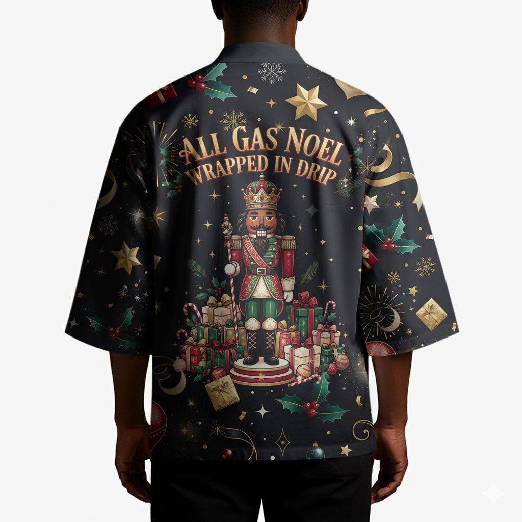 Black Nutcracker Family Christmas Kimono African American Noel Wrapped In Drip