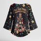 Black Nutcracker Family Christmas Kimono Sleeve Blouse African American Noel Wrapped In Drip