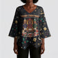 Black Nutcracker Family Christmas Kimono Sleeve Blouse African American Noel Wrapped In Drip