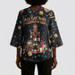 Black Nutcracker Family Christmas Kimono Sleeve Blouse African American Noel Wrapped In Drip
