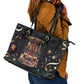 Black Nutcracker Family Christmas Leather Tote Bag African American Noel Wrapped In Drip