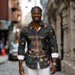 Black Nutcracker Family Christmas Long Sleeve Button Shirt African American Noel Wrapped In Drip