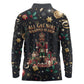 Black Nutcracker Family Christmas Long Sleeve Polo Shirt African American Noel Wrapped In Drip