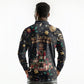 Black Nutcracker Family Christmas Long Sleeve Polo Shirt African American Noel Wrapped In Drip