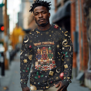 Black Nutcracker Family Christmas Long Sleeve Shirt African American Noel Wrapped In Drip