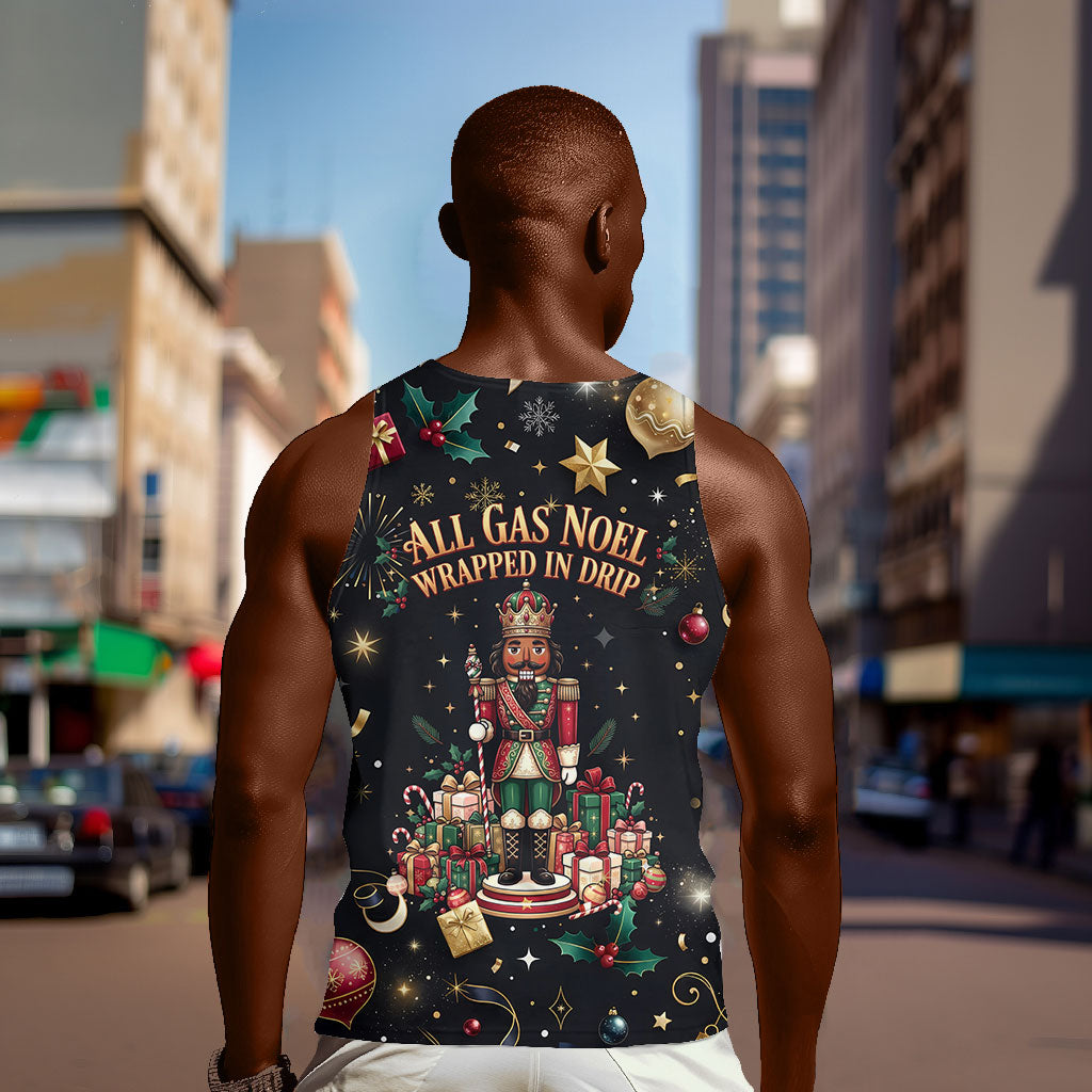 Black Nutcracker Family Christmas Men Tank Top African American Noel Wrapped In Drip