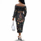 Black Nutcracker Family Christmas Off The Shoulder Long Sleeve Dress African American Noel Wrapped In Drip