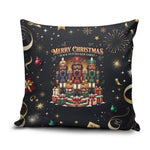 Black Nutcracker Family Christmas Pillow Cover African American Noel Wrapped In Drip