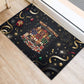 Black Nutcracker Family Christmas Rubber Doormat African American Noel Wrapped In Drip