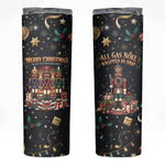 Black Nutcracker Family Christmas Skinny Tumbler African American Noel Wrapped In Drip
