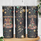 Black Nutcracker Family Christmas Skinny Tumbler African American Noel Wrapped In Drip