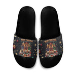 Black Nutcracker Family Christmas Slide Sandals African American Noel Wrapped In Drip