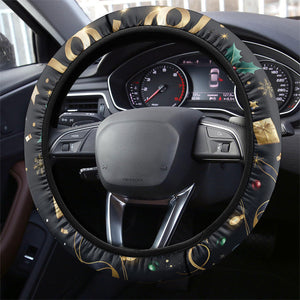 Black Nutcracker Family Christmas Steering Wheel Cover African American Noel Wrapped In Drip