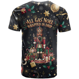 Black Nutcracker Family Christmas T shirt African American Noel Wrapped In Drip