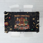 Black Nutcracker Family Christmas Tablecloth African American Noel Wrapped In Drip