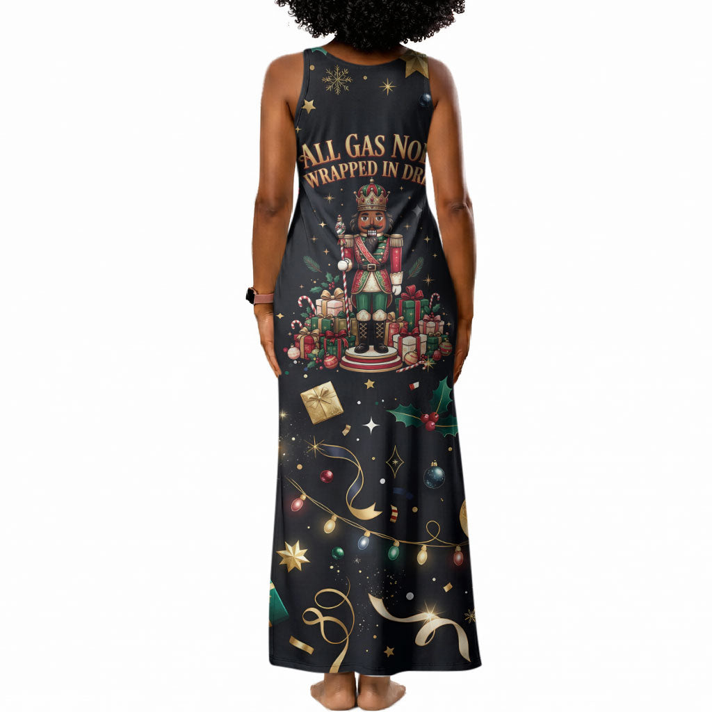 Black Nutcracker Family Christmas Tank Maxi Dress African American Noel Wrapped In Drip