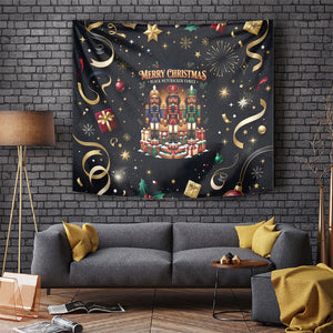 Black Nutcracker Family Christmas Tapestry African American Noel Wrapped In Drip