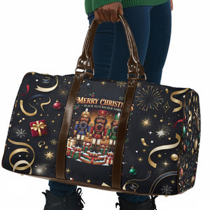 Black Nutcracker Family Christmas Travel Bag African American Noel Wrapped In Drip