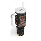 Black Nutcracker Family Christmas Tumbler With Handle African American Noel Wrapped In Drip