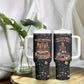 Black Nutcracker Family Christmas Tumbler With Handle African American Noel Wrapped In Drip