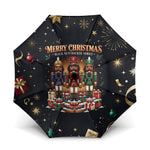 Black Nutcracker Family Christmas Umbrella African American Noel Wrapped In Drip