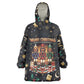 Black Nutcracker Family Christmas Wearable Blanket Hoodie African American Noel Wrapped In Drip
