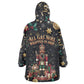 Black Nutcracker Family Christmas Wearable Blanket Hoodie African American Noel Wrapped In Drip