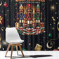 Black Nutcracker Family Christmas Window Curtain African American Noel Wrapped In Drip