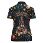 Black Nutcracker Family Christmas Women Polo Shirt African American Noel Wrapped In Drip