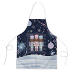 Black Nutcracker Magic Christmas Apron African American Pastel Snowflake Winter