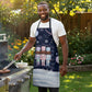 Black Nutcracker Magic Christmas Apron African American Pastel Snowflake Winter
