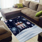Black Nutcracker Magic Christmas Area Rug African American Pastel Snowflake Winter