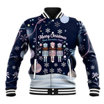 Black Nutcracker Magic Christmas Baseball Jacket African American Pastel Snowflake Winter