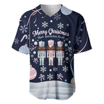Black Nutcracker Magic Christmas Baseball Jersey African American Pastel Snowflake Winter