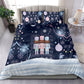 Black Nutcracker Magic Christmas Bedding Set African American Pastel Snowflake Winter
