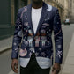 Black Nutcracker Magic Christmas Blazer African American Pastel Snowflake Winter