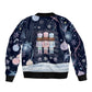 Black Nutcracker Magic Christmas Bomber Jacket African American Pastel Snowflake Winter