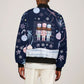 Black Nutcracker Magic Christmas Bomber Jacket African American Pastel Snowflake Winter