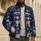 Black Nutcracker Magic Christmas Bomber Puffer Jacket African American Pastel Snowflake Winter