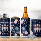 Black Nutcracker Magic Christmas 4 in 1 Can Cooler Tumbler African American Pastel Snowflake Winter