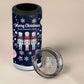 Black Nutcracker Magic Christmas 4 in 1 Can Cooler Tumbler African American Pastel Snowflake Winter