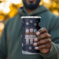 Black Nutcracker Magic Christmas 4 in 1 Can Cooler Tumbler African American Pastel Snowflake Winter