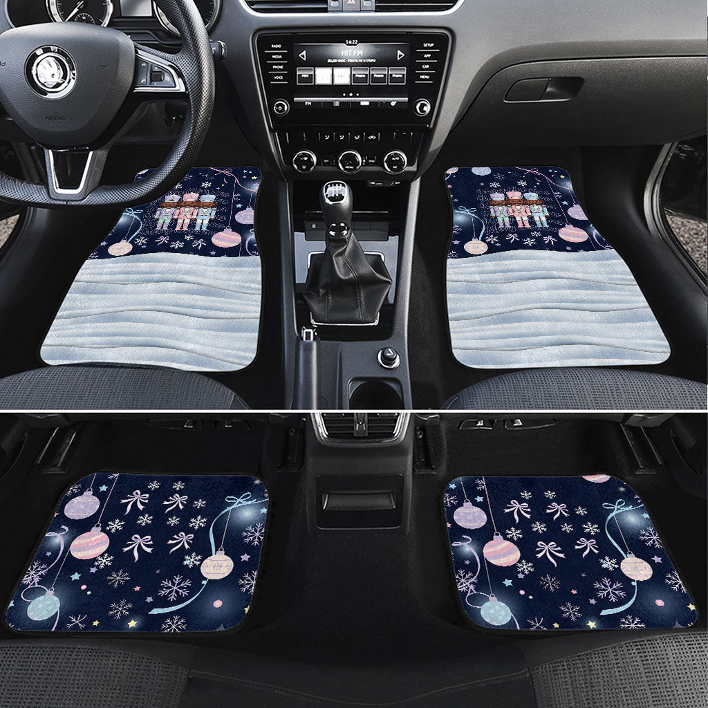 Black Nutcracker Magic Christmas Car Mats African American Pastel Snowflake Winter