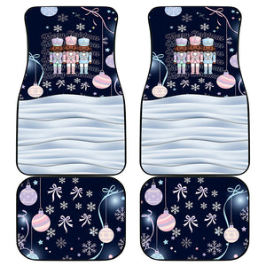 Black Nutcracker Magic Christmas Car Mats African American Pastel Snowflake Winter