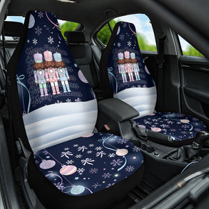 Black Nutcracker Magic Christmas Car Seat Cover African American Pastel Snowflake Winter