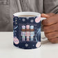 Black Nutcracker Magic Christmas Ceramic Mug African American Pastel Snowflake Winter